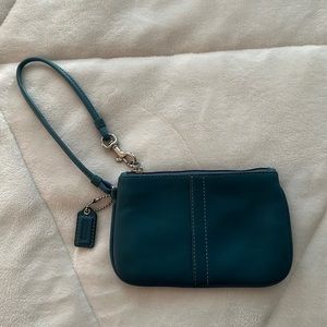 Coach Teal Wristlet